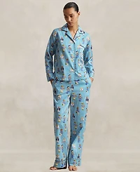 Polo Ralph Lauren Women's Iconic Bear Madison Pajama Set