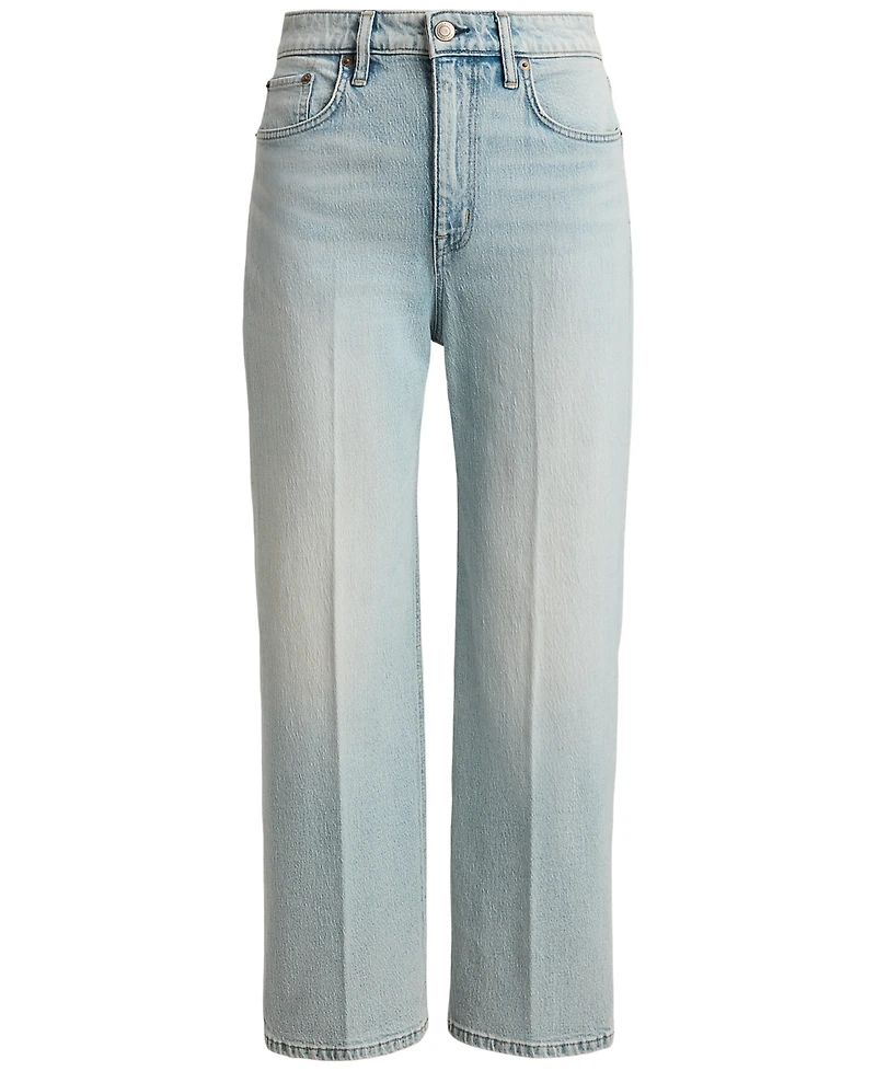 Lauren Ralph Petite High-Rise Relaxed Straight Ankle Jeans