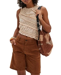 Free People Women's Sleeveless Smocked Tank Top