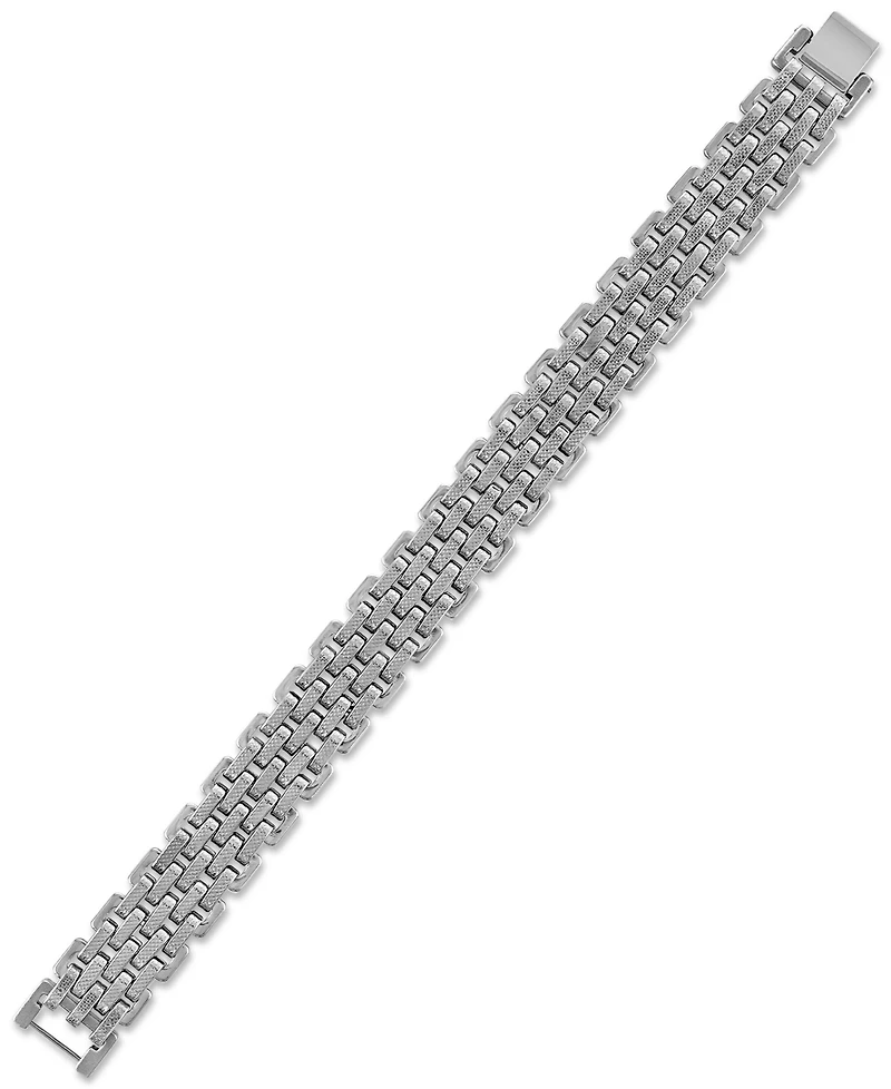 Esquire Men's Jewelry Wide Multi-Link Bracelet in Stainless Steel