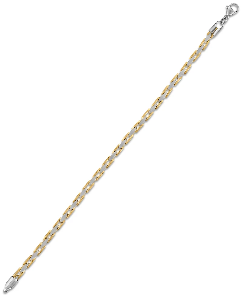 Esquire Men's Jewelry Two-Tone Link Chain Bracelet in Stainless Steel
