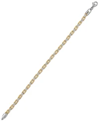 Esquire Men's Jewelry Two-Tone Link Chain Bracelet in Stainless Steel