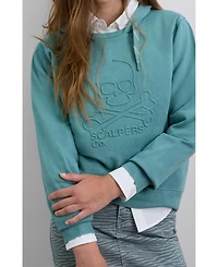 Scalpers Big Girls Skullembossedhoodie