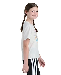 adidas Girls' 8-16 Short-Sleeve Graphic Heather T-Shirt