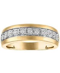 Macy's Men's Diamond (1/4 ct. t.w.) Ring in 14k Gold-Plated Sterling Silver