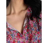 Liverpool Los Angeles Women's Flutter-Sleeve Peplum Top