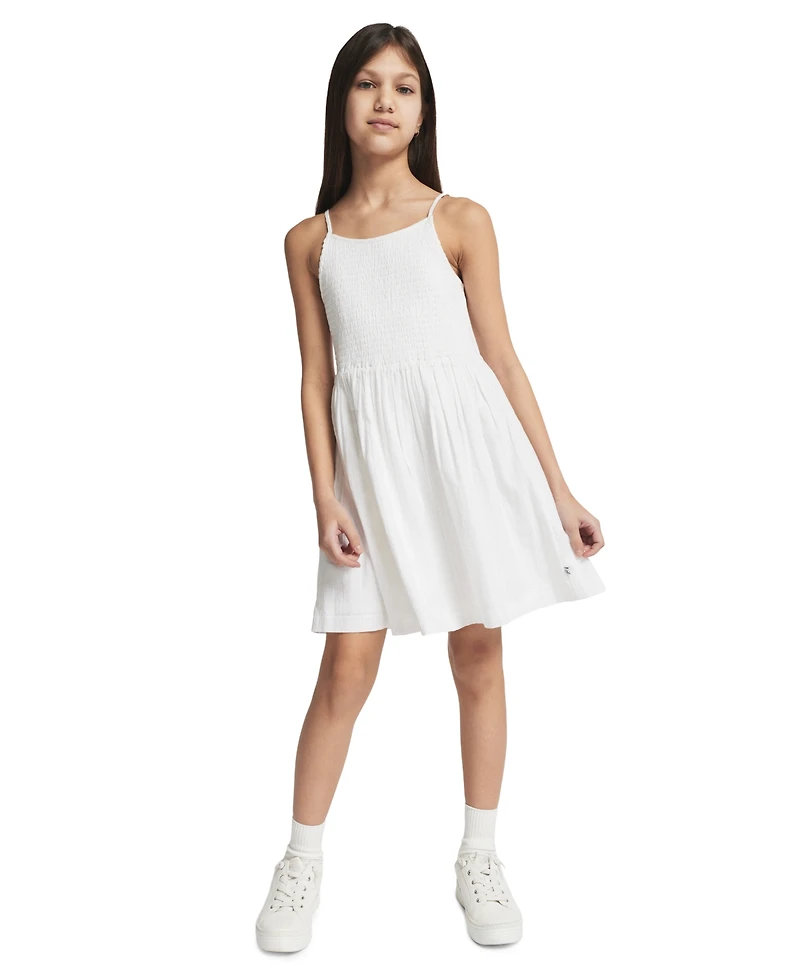 Calvin Klein Girls' 7-16 Smocked Sundress
