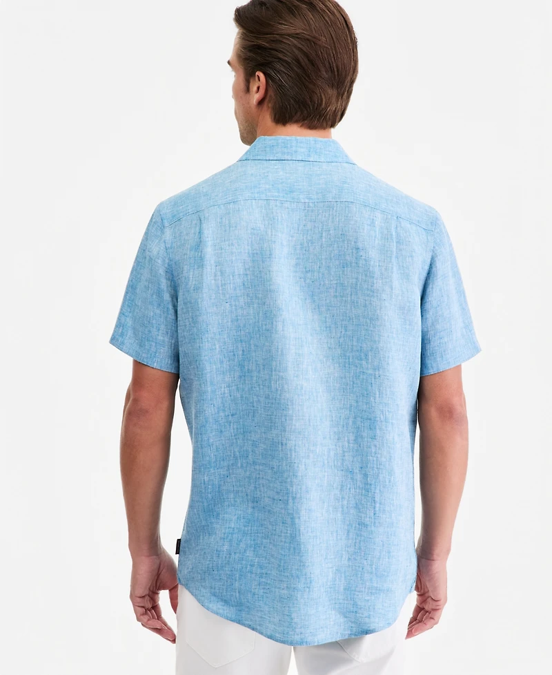Michael Kors Men's Point Collar Linen Shirt