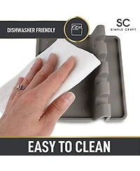 Silicone Utensil Rest with Drip Pad for Multiple Utensils