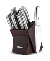 12 Piece Ultra Sharp Kitchen Knife Set with Block and Sharpener