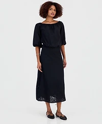 I.n.c. International Concepts Women's Floral Lace Off-The-Shoulder Blouse, Macy's Exclusive