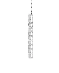 Macy's Diamond (3-1/5 ct. t.w.) Cross Pendant Necklace in Sterling Silver