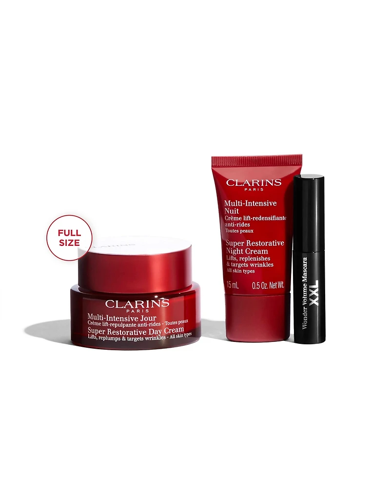 Clarins 3-Pc. Super Restorative Anti-Aging Skincare Starter Kit Set