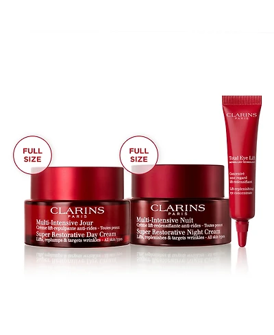 Clarins 3-Pc. Super Restorative Day and Night Kit Set