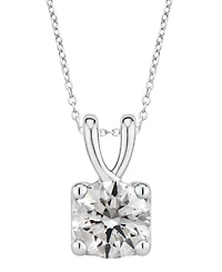 Gia Certified Diamond Solitaire 18" Pendant Necklace (1 1/2 ct. t.w.) in 14K White Gold