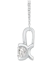 Gia Certified Diamond Solitaire Diamond 18" Pendant Necklace (1/2 ct. t.w.) in 14k White Gold