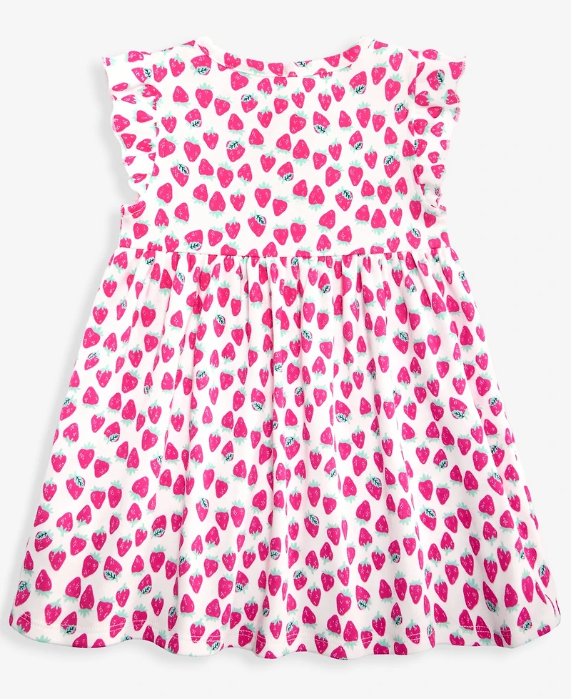 First Impressions Baby Girls' 0M-24M Strawberry-Print Dress, Macy's Exclusive