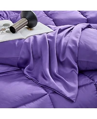 Snorze Cloud Comforter Set - Coma Inducer Ultra Cozy Bamboo - Oversized Comforter in Passion Flower,Qn