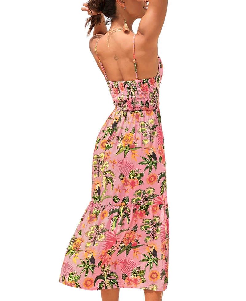 Cupshe Women's Southbound Tropical Midi Beach Dress