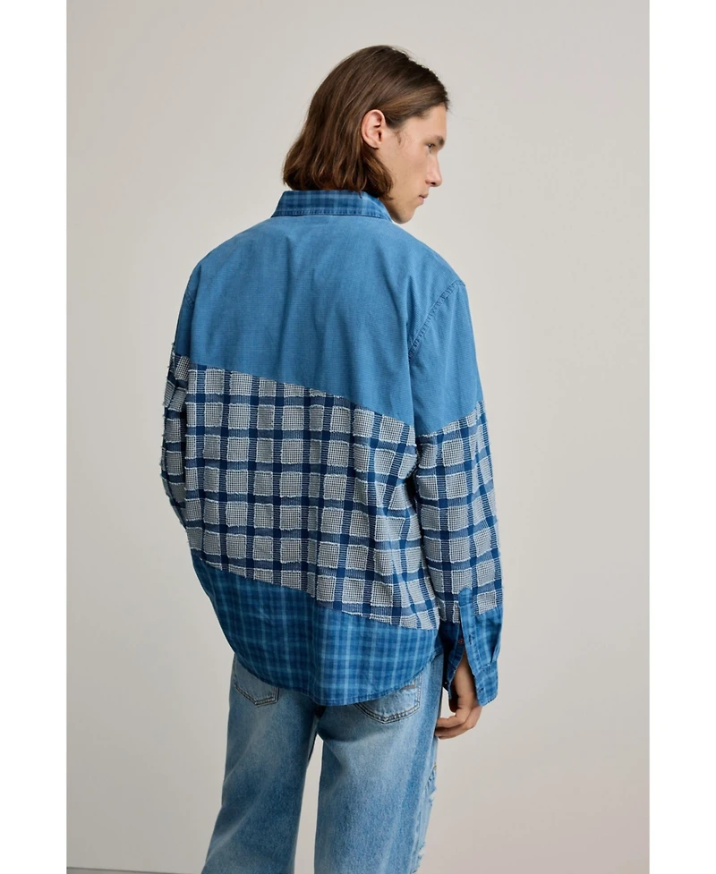 Desigual Men's Patch checks shirt