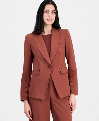 Tahari Asl Women's One-Button Peak-Lapel Blazer