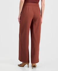 Tahari Asl Women's Mid-Rise Wide-Leg Pants