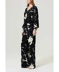 Nocturne Women's Abstract Print Jacquard Blouse