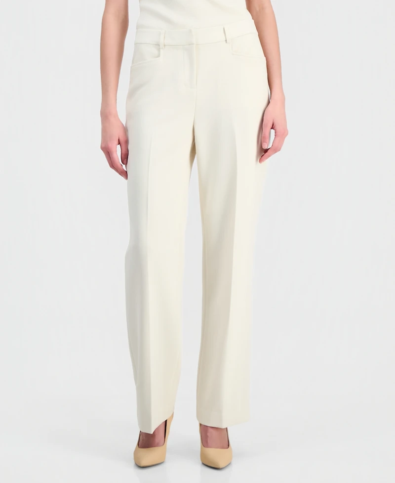 Tahari Asl Women's Pebble Crepe Flare Pants
