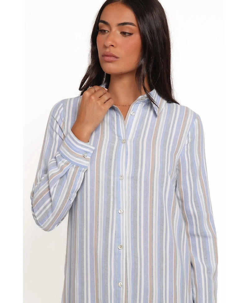 Petal and Pup Women's Caprice Long Sleeve Button Down Maxi Dress