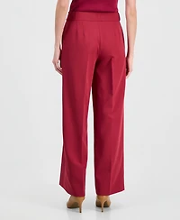 Tahari Asl Women's Clean-Waist Wide-Leg Pants