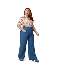 Unique Vintage Plus 1940s Ginger Wide Leg Pants