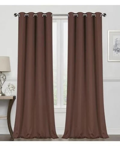 Kate Aurora 2 Piece Grommet Top Blackout Curtain Panels For Extra Long Windows