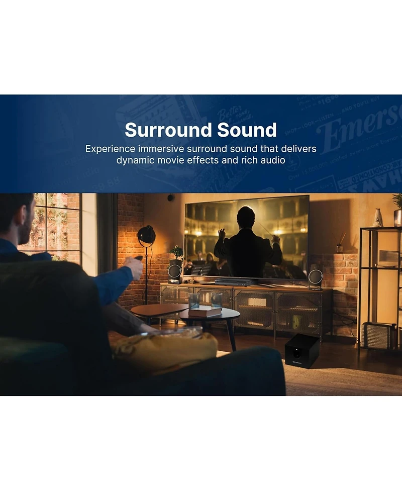 Emerson Ed-8050 Home Theater Dvd Player with 2.1 Channel Surround Sound System