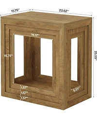 Tribesigns Square Side Table, for Living Room & Bedroom