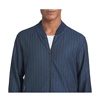 Dkny Men's pinstripe zip-up jacket