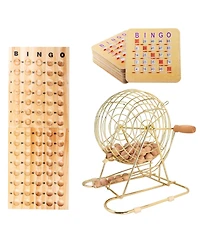 Gse Games & Sports Expert Bingo Game Set with 8" Bingo Cage and Master Board, 75 Bingo Balls, 10 Shutter Bingo Cards