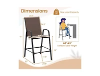 Slickblue Outdoor Fabric Bar Stools Set of 2 with Armrests