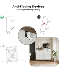 gaomon Double Shoe Cabinet Durable Storage Solution for Home Organization Compact and Stylish Design Perfect for Entryway or Bedroom