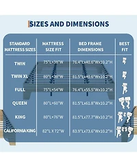 gaomon Queen Platform Bed Frame Underbed Storage Clearance Wood Metal Slat No Headboard No Box Spring Easy Assembly