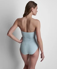 Dkny Women's Textured Shirred One-Piece Swimsuit