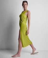Dkny Women's Double Mesh Maxi Cover Up Sleeveless Dress