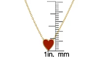 Lily Nily Enamel Heart Necklace in 14K