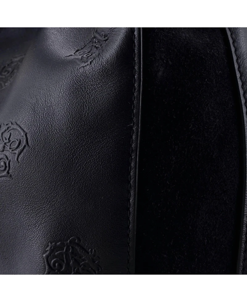 Pre-Owned Chloe Medium Tao Zipped Tote Little Horses Embroidered Leather