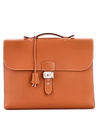 Pre-Owned HERMES Sac a Depeches Light 1-37 Briefcase Evercolor