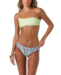 O'Neill Women's Printed One-Shoulder Bikini Top