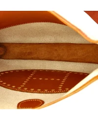 Pre-Owned HERMES Pm Evelyne Bag Gen Iii Toile and Leather