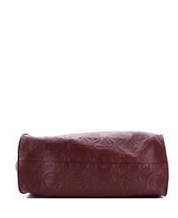 Pre-Owned Salvatore Ferragamo Large Trifolio Tote Gancini Embossed Leather