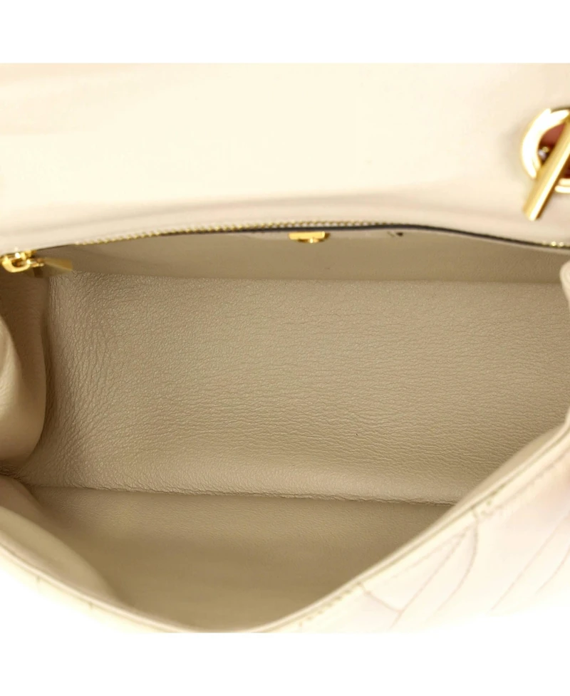 Pre-Owned Salvatore Ferragamo Small Gancini Turnlock Flap Bag Gancini Quilted Leather