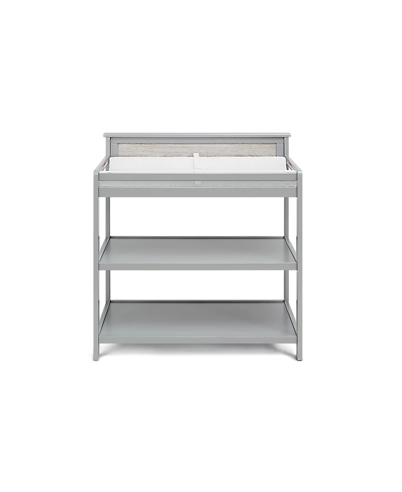 Flynama Modern Changing Table Nursery Storage Unit with Safety Rails and Two Shelves