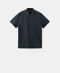 Mango Men's Cotton Fine-Knit Polo Shirt